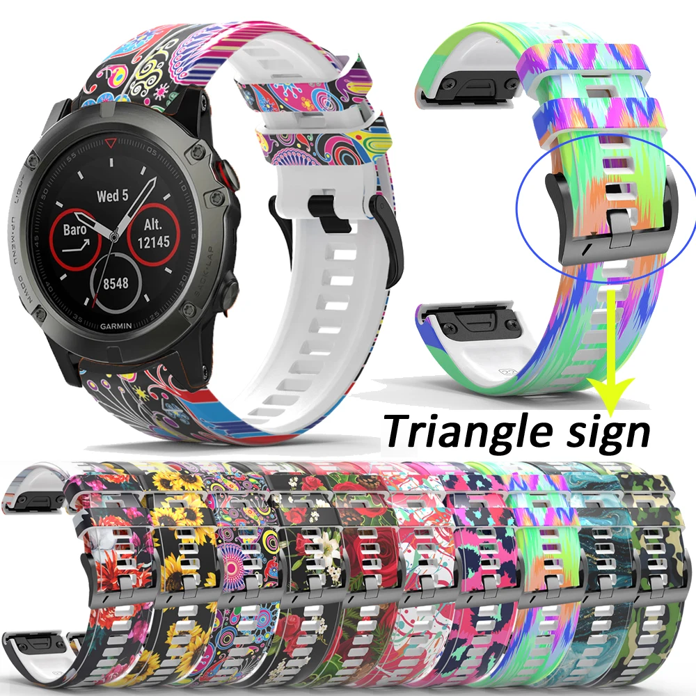 22/26mm Wrist Strap For Garmin Fenix 6/6X Pro/5/5X Plus Forerunner 935/Approach S60 Quick Release Printed Silicone Watch Band
22/26mm Wrist Strap For Garmin Fenix 6/6X Pro/5/5X Plus Forerunner 935/Approach S60 Quick Release Printed Silicone Watch Band