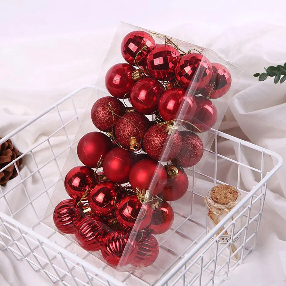 36Pc Multi Color Christmas Balls Glitter Christmas Tree Ornaments Balls Gold Silver Plastic Hanging Pendant Decorations Ornament
36Pc Multi Color Christmas Balls Glitter Christmas Tree Ornaments Balls Gold Silver Plastic Hanging Pendant Decorations Ornament