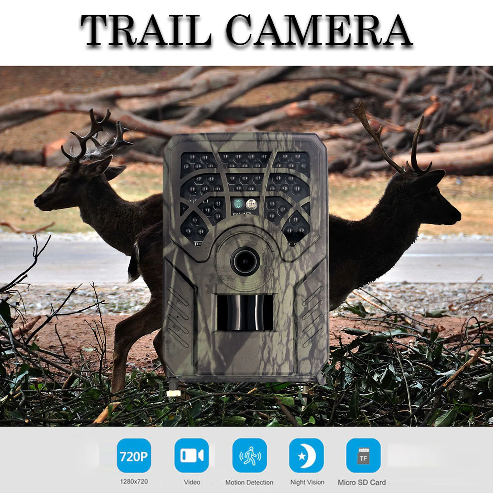 Hunting Camera 5MP Wild An-imal Detector Trail Camera HD Waterproof Monitoring Infrared Heat Sensing Outdoor Night Vision
Hunting Camera 5MP Wild An-imal Detector Trail Camera HD Waterproof Monitoring Infrared Heat Sensing Outdoor Night Vision