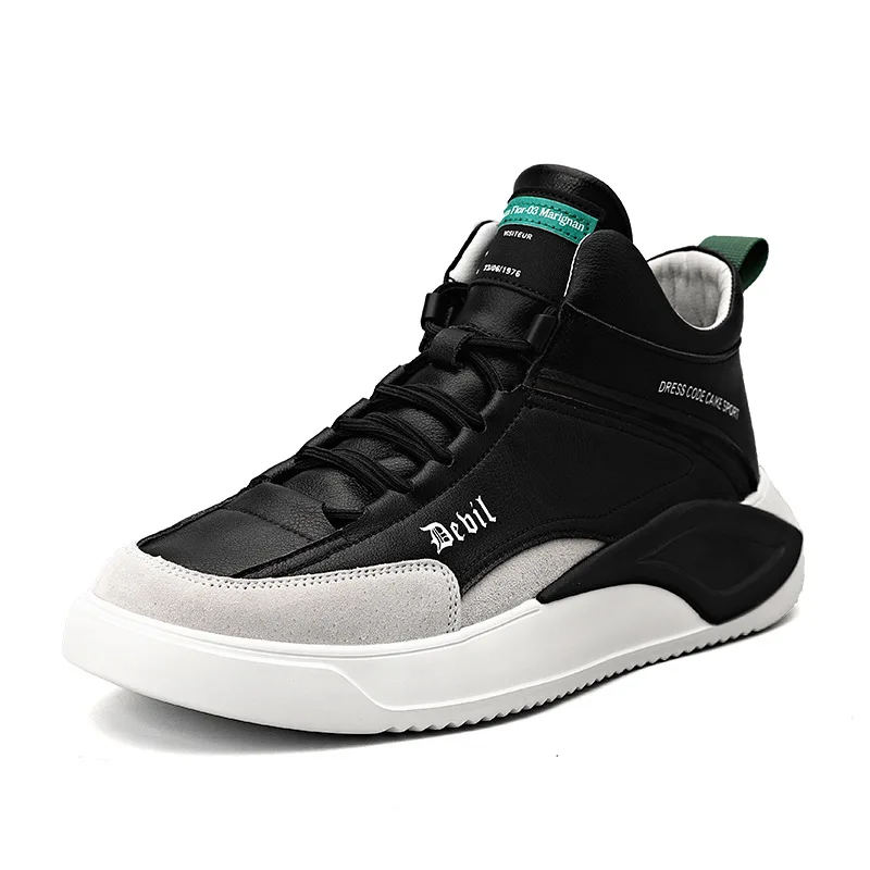 Men's Casual Sports Shoes Latest Fashion Style High Ankle All-Match Sports Shoes Pu Leather Cloth Shoes Zapatos Deportivos HC845
Men's Casual Sports Shoes Latest Fashion Style High Ankle All-Match Sports Shoes Pu Leather Cloth Shoes Zapatos Deportivos HC845