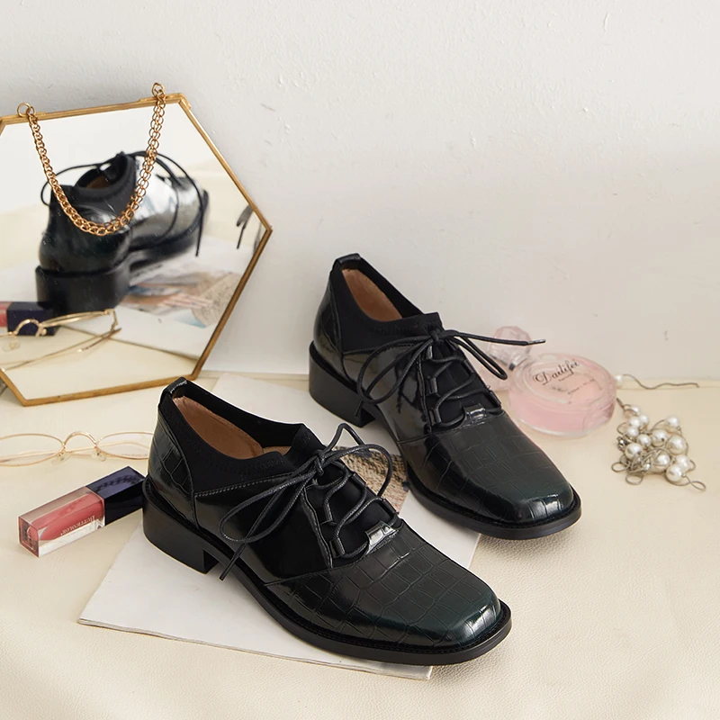 Women Genuine Leather Low Heels Oxford Shoes Woman Lace Up Lady Vintage Casual Shoes for Women Footwear Spring Work Shoes
Women Genuine Leather Low Heels Oxford Shoes Woman Lace Up Lady Vintage Casual Shoes for Women Footwear Spring Work Shoes