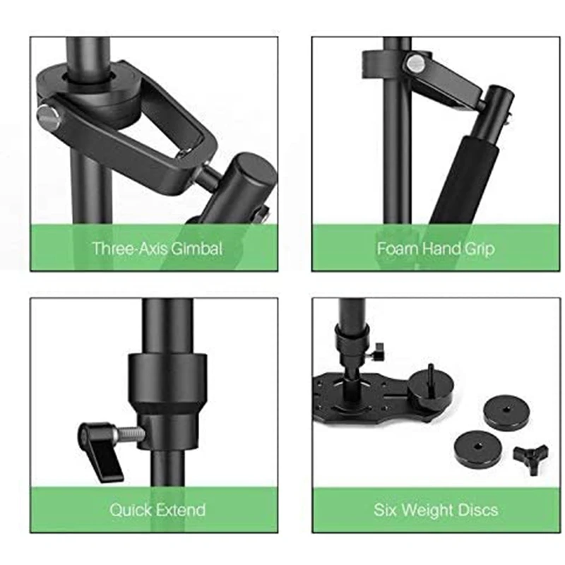 S60 Stabilizer Photo Video Handheld Stabilizer DSLR for Canon/Nikon Camcorder Camera 60cm
S60 Stabilizer Photo Video Handheld Stabilizer DSLR for Canon/Nikon Camcorder Camera 60cm