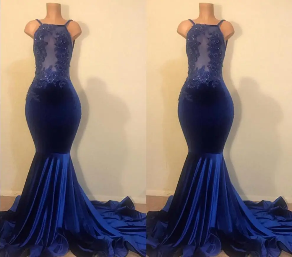 Cheap Spaghetti-Straps Velvet Long Evening Dresses 2019 Real Photos Sexy Sequins Sleeveless Sheer Tulle Mermaid Prom Dresses
Cheap Spaghetti-Straps Velvet Long Evening Dresses 2019 Real Photos Sexy Sequins Sleeveless Sheer Tulle Mermaid Prom Dresses