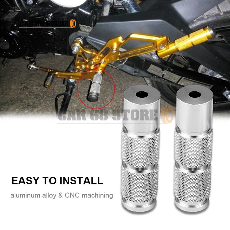 8Pcs/Set Universal CNC Aluminum Alloy Motorcycle Foot Rests Pegs Round Pedals A Pair Silver For All Kinds Of Motorcycles
8Pcs/Set Universal CNC Aluminum Alloy Motorcycle Foot Rests Pegs Round Pedals A Pair Silver For All Kinds Of Motorcycles