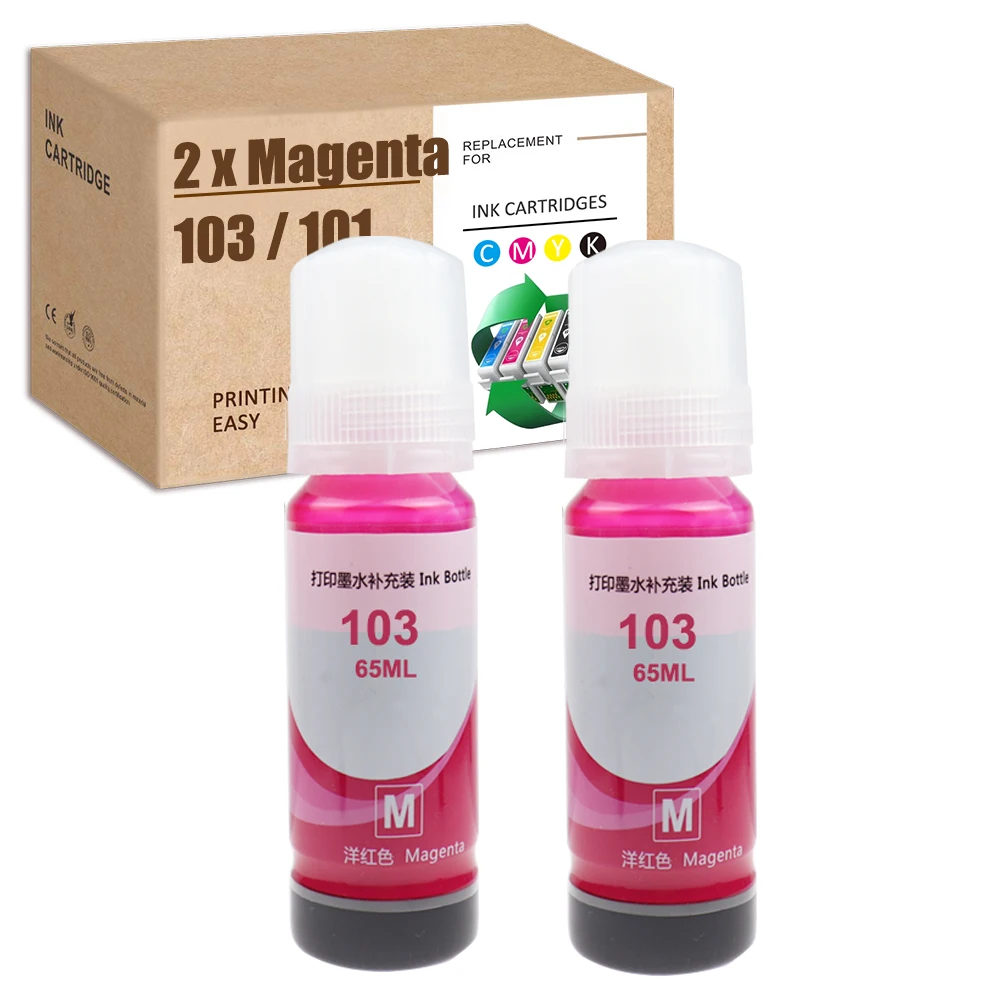HS Compatible For Epson 103M For Epson 103 Magenta Work In Epson L3150, L3101, L7160, L7180, L6190, L5190, L4150, L4160 Printers 
HS Compatible For Epson 103M For Epson 103 Magenta Work In Epson L3150, L3101, L7160, L7180, L6190, L5190, L4150, L4160 Printers