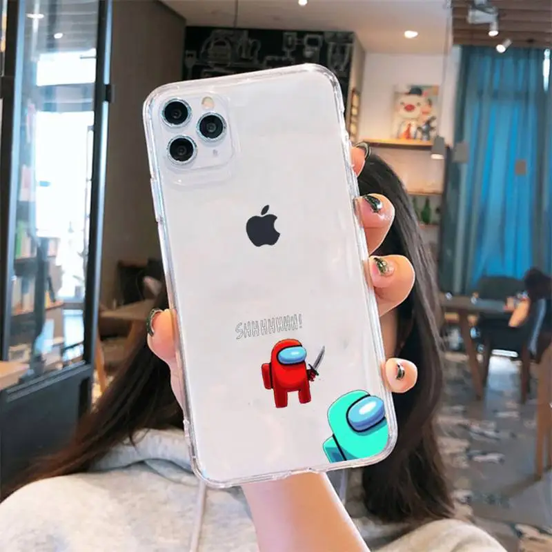 Among Us funny cartoon game Phone Case Transparent for iPhone 6 7 8 11 12 s mini pro X XS XR MAX Plus cover funda shell
Among Us funny cartoon game Phone Case Transparent for iPhone 6 7 8 11 12 s mini pro X XS XR MAX Plus cover funda shell