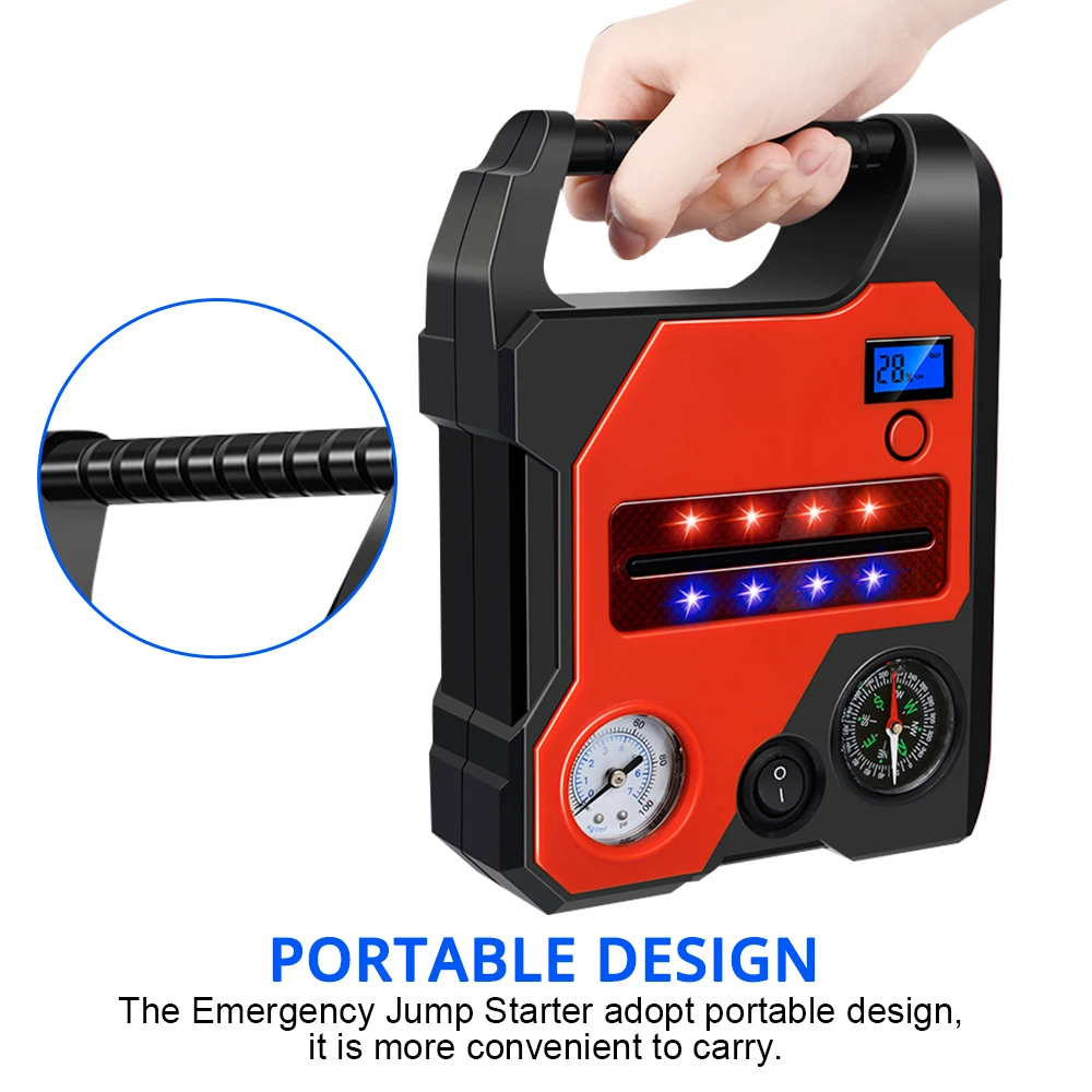 Universal Car Jump Starter Portable USB Mobile Power Backup Charger Car Truck SUV Marine Bus Emergency Jump Starter
Universal Car Jump Starter Portable USB Mobile Power Backup Charger Car Truck SUV Marine Bus Emergency Jump Starter