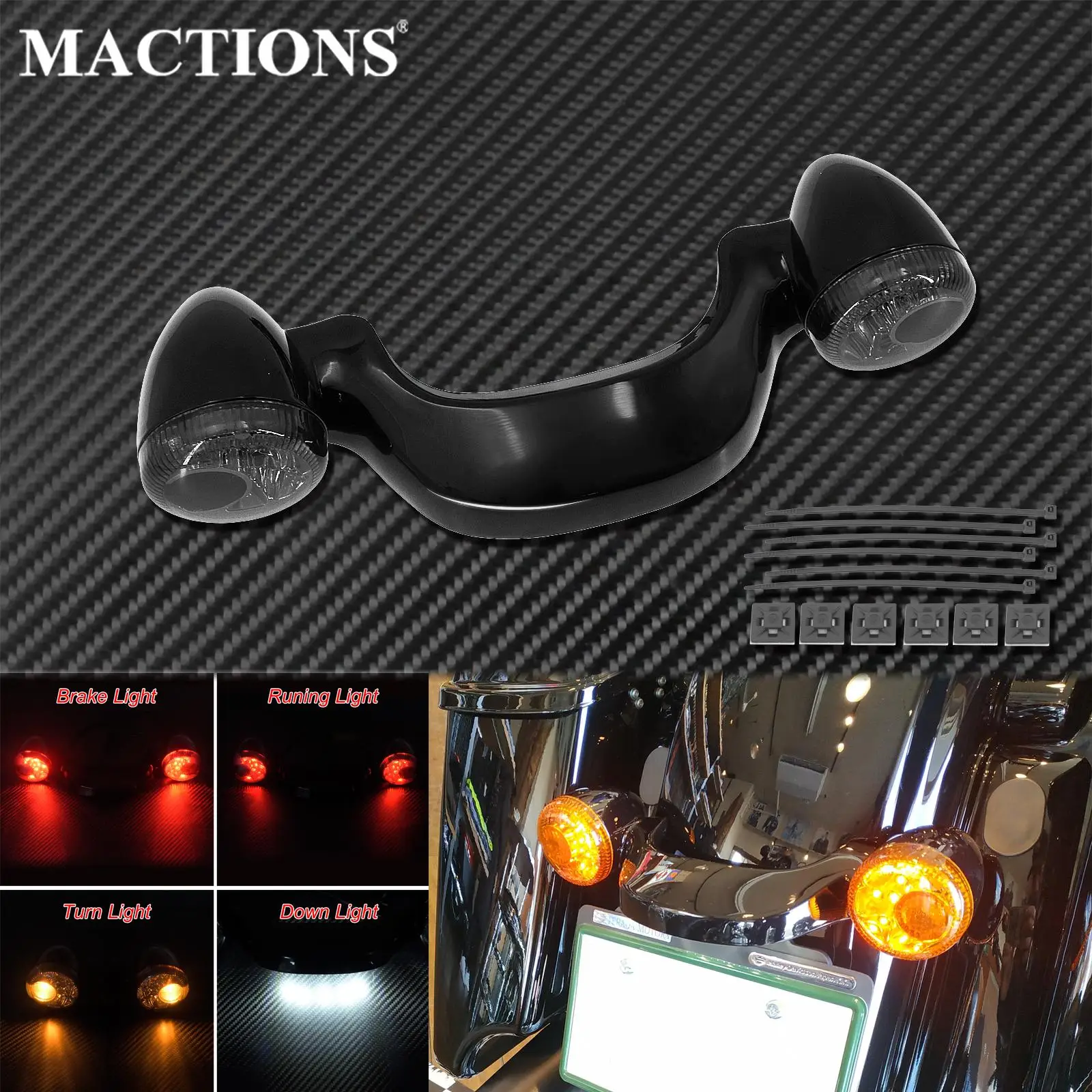 Motorcycle LED Rear Turn Signal Brake Light Bar Lamp Gloss Black Smoke Lens For Harley Touring Street Road Glide FLHX 2010-2023
Motorcycle LED Rear Turn Signal Brake Light Bar Lamp Gloss Black Smoke Lens For Harley Touring Street Road Glide FLHX 2010-2023