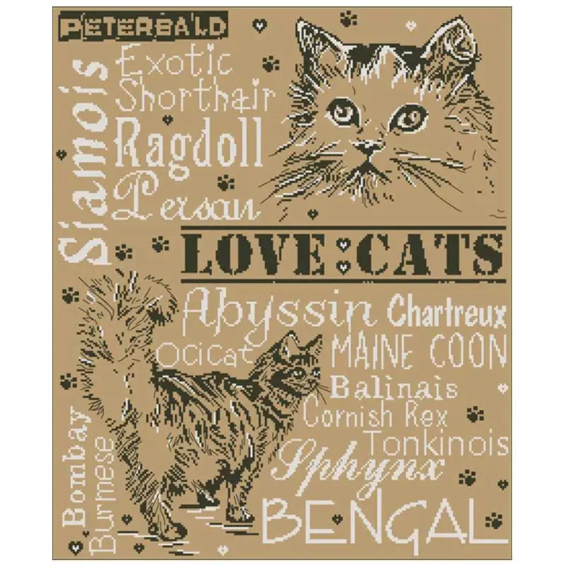 Loving cat animals patterns Counted Cross Stitch 11CT 14CT DIY wholesale Chinese Cross Stitch Kits Embroidery Needlework Sets
Loving cat animals patterns Counted Cross Stitch 11CT 14CT DIY wholesale Chinese Cross Stitch Kits Embroidery Needlework Sets