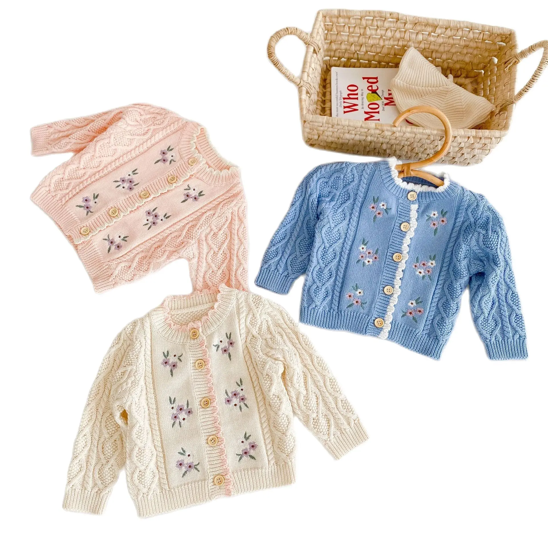 Korean 0-2t Spring Autumn Baby Newborn Girls Princess Cardigan Boys Long-sleeved Ruffles Flowers Lovely Knitted Coat Jacket 2021
Korean 0-2t Spring Autumn Baby Newborn Girls Princess Cardigan Boys Long-sleeved Ruffles Flowers Lovely Knitted Coat Jacket 2021