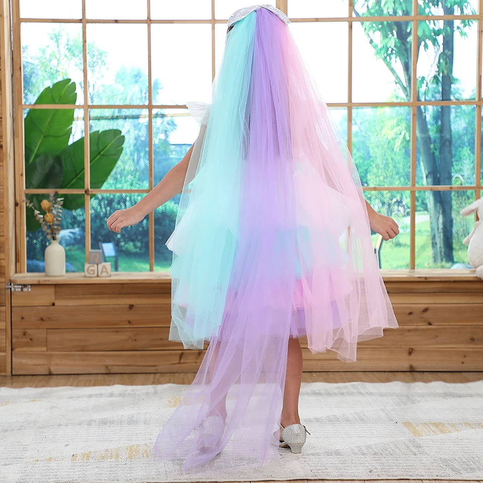 Summer Tutu Dress Rainbow Sequin Backless Tail Unicorn Dress Girl Christmas Halloween Unicorn Birthday Party Multi-layer Ruffles
Summer Tutu Dress Rainbow Sequin Backless Tail Unicorn Dress Girl Christmas Halloween Unicorn Birthday Party Multi-layer Ruffles