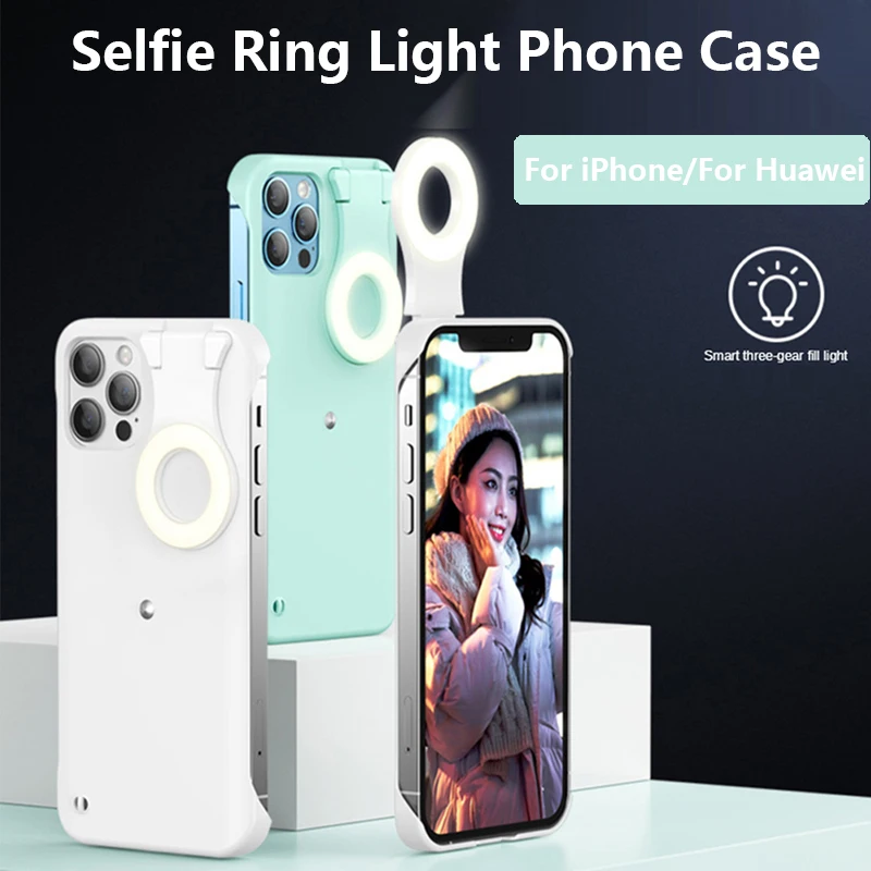 Selfie Ring Light Case For iPhone 12 11 Pro Max SE2 XR XS X 7 8 Plus Huawei Mate 40 30 Pro Back Cover With LED Flash Ring Lamp
Selfie Ring Light Case For iPhone 12 11 Pro Max SE2 XR XS X 7 8 Plus Huawei Mate 40 30 Pro Back Cover With LED Flash Ring Lamp
