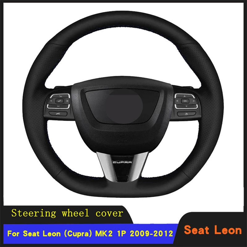 DIY Car Hand-stitched Steering Wheel Cover Braid Wearable Genuine Leather For Seat Leon (Cupra) MK2 1P 2009 2010 2011 2012
DIY Car Hand-stitched Steering Wheel Cover Braid Wearable Genuine Leather For Seat Leon (Cupra) MK2 1P 2009 2010 2011 2012
