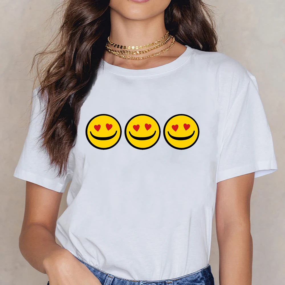 Tops T Shirt Women I Am In Love 3 Smileys Romantic Cute Smileys O-Neck Vintage Cotton Female Shirt
Tops T Shirt Women I Am In Love 3 Smileys Romantic Cute Smileys O-Neck Vintage Cotton Female Shirt