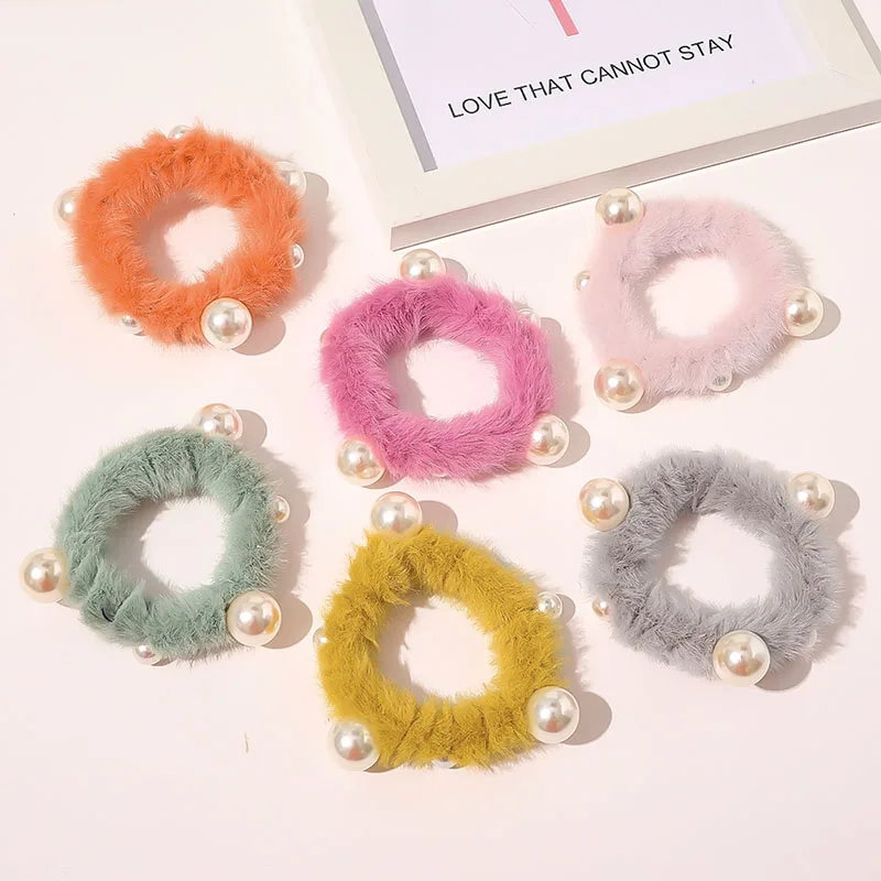 Imitation Pearl Women Colorful Soft Faux Fur Pearls Hair Ring Plush Rubber Rope Ties Elastic Hair Bands Girls Hair Accessories
Imitation Pearl Women Colorful Soft Faux Fur Pearls Hair Ring Plush Rubber Rope Ties Elastic Hair Bands Girls Hair Accessories