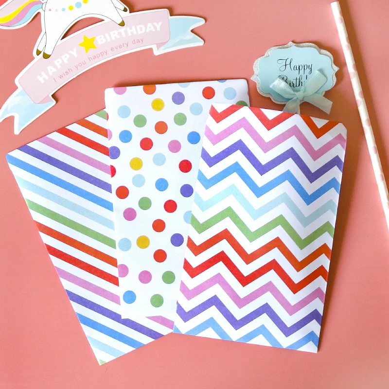 12sets Rainbow Paper Treat Bags Colorful Polka Dot Stripe Chevron Gift Bag Wedding Birthday Party Favor Bag Packaging Supplies 
12sets Rainbow Paper Treat Bags Colorful Polka Dot Stripe Chevron Gift Bag Wedding Birthday Party Favor Bag Packaging Supplies