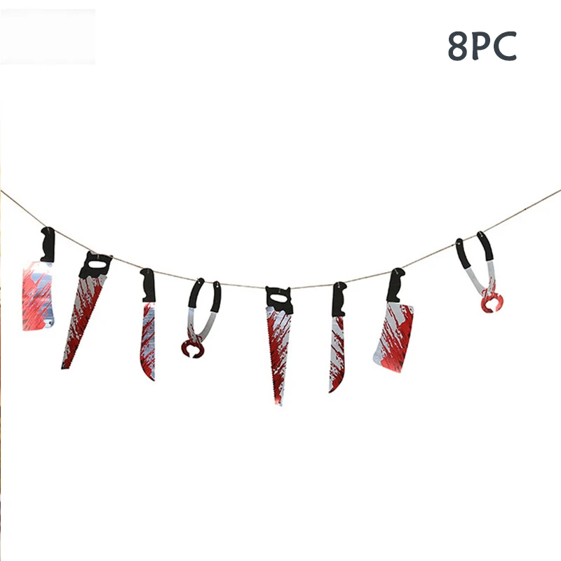 Ghost Festival Broken Hands Feet Garlands Halloween Knife Pendant Haunted House Decoration Happy Halloween Party Decor For Home
Ghost Festival Broken Hands Feet Garlands Halloween Knife Pendant Haunted House Decoration Happy Halloween Party Decor For Home