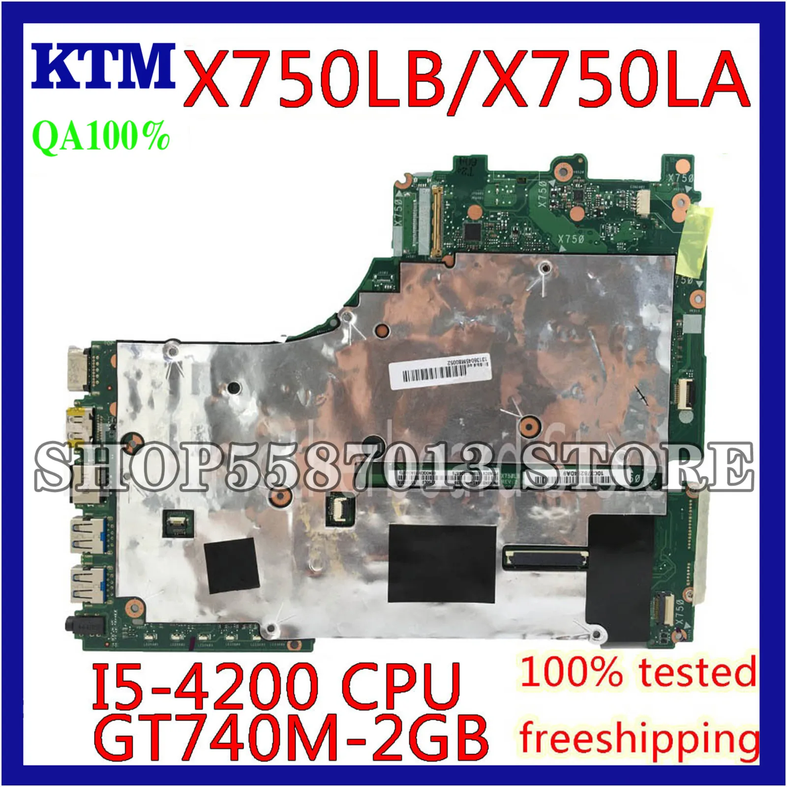 KEFU X750LB Mainboard For ASUS X750 X750LB X750LN X750L K750LB Laptop Motherboard I5-4200U GT740M-2GB Test work 100% original
KEFU X750LB Mainboard For ASUS X750 X750LB X750LN X750L K750LB Laptop Motherboard I5-4200U GT740M-2GB Test work 100% original