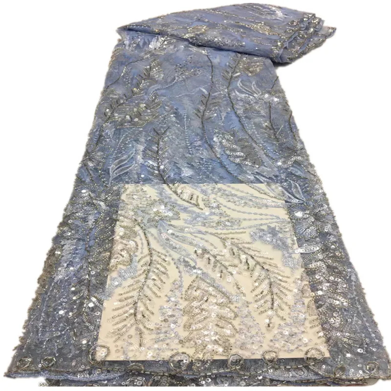 African Lace Fabric High Quality French Tulle Lace Fabric 5 Yards Women Wedding Party Dress Nigerian Lace Fabric Sequin and bead
African Lace Fabric High Quality French Tulle Lace Fabric 5 Yards Women Wedding Party Dress Nigerian Lace Fabric Sequin and bead