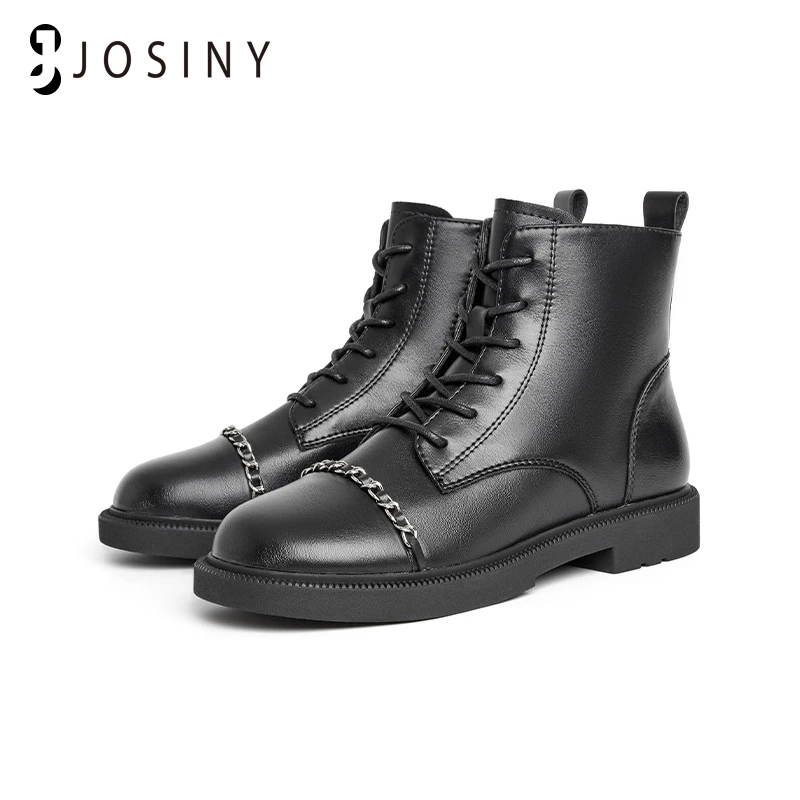 JOSINY 2021 New Women White Mixed Color Ankle Boots PU Leather Thick Sole Zip Combat Booties Female Winter Platform Shoes Woman 
JOSINY 2021 New Women White Mixed Color Ankle Boots PU Leather Thick Sole Zip Combat Booties Female Winter Platform Shoes Woman