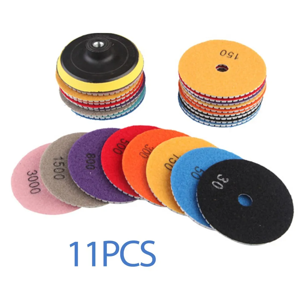 10PCS Wet Dry Diamond Polishing Pads Set For Granite Concrete Marble Polish Stone Diamond Polishing Pads With Hook Loop Back Pad
10PCS Wet Dry Diamond Polishing Pads Set For Granite Concrete Marble Polish Stone Diamond Polishing Pads With Hook Loop Back Pad