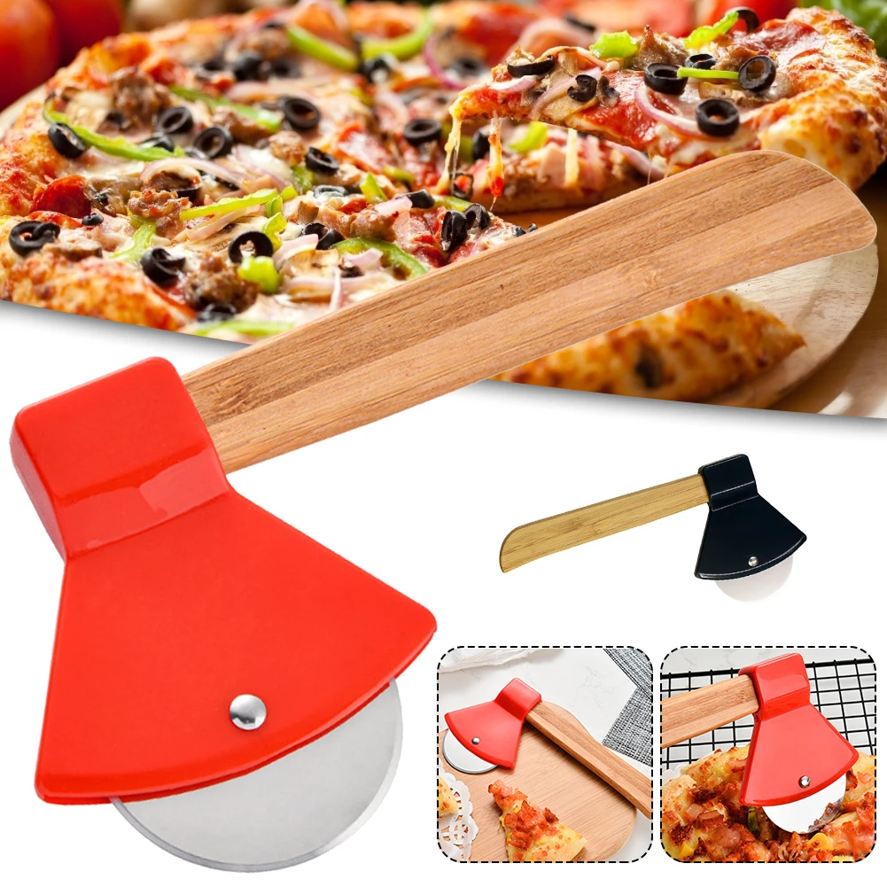 Axe Bamboo Handle Pizza Cutter Rotating Blade Household Kitchen Knives, Pizza Bread Cake Stainless Steel Cutter
Axe Bamboo Handle Pizza Cutter Rotating Blade Household Kitchen Knives, Pizza Bread Cake Stainless Steel Cutter