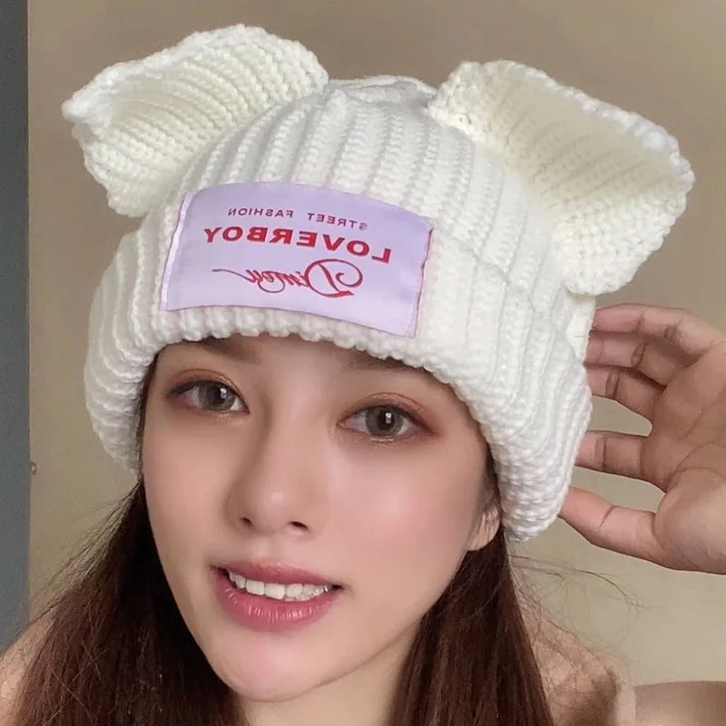 2021 Winter Beanie Hats For Women Men Cute Cat Ear Bunny Hat Hip Hop Cap Warm Knitted Hat Cosplay Party Gorros
2021 Winter Beanie Hats For Women Men Cute Cat Ear Bunny Hat Hip Hop Cap Warm Knitted Hat Cosplay Party Gorros