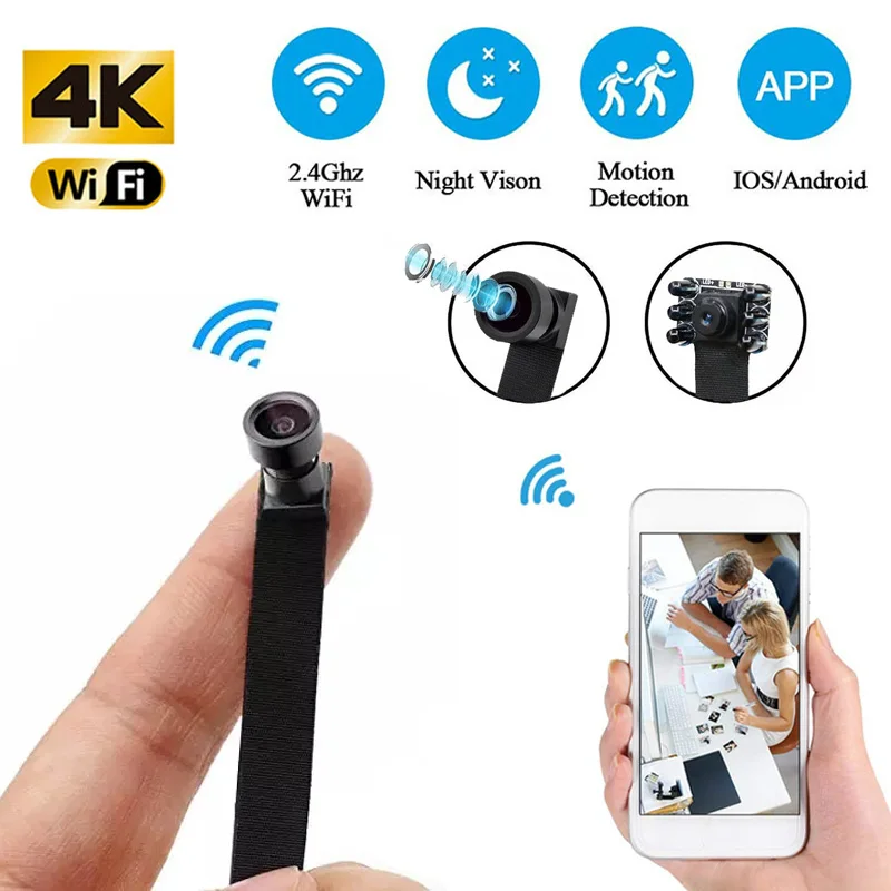 4K 1080P Wi Fi IP мини камера с модулем движения DV P2P видеорегистратор Домашняя
