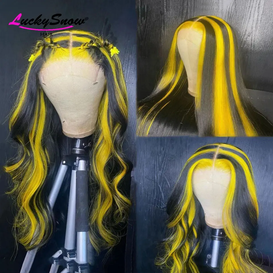 Yellow Black Ombre Highlight Lace Front Wig Pre plucked Brazilian Remy Body Wave Lace Front Human Hair Wigs For Women 180%
Yellow Black Ombre Highlight Lace Front Wig Pre plucked Brazilian Remy Body Wave Lace Front Human Hair Wigs For Women 180%