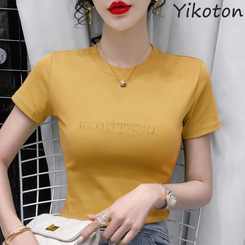 2022 летняя футболка с коротким рукавом, однотонная Базовая футболка, Женская Повседневная хлопковая Футболка с круглым вырезом, женская оде...
2022 летняя футболка с коротким рукавом, однотонная Базовая футболка, Женская Повседневная хлопковая Футболка с круглым вырезом, женская оде...