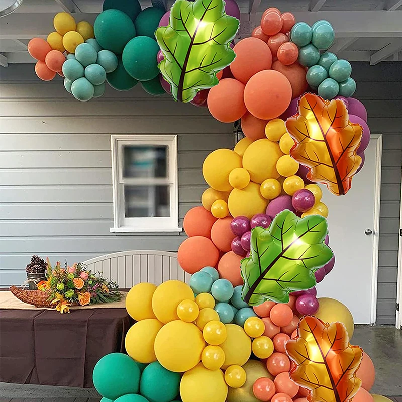 97Pcs/set Fall Party Balloons Garland Kit Green Coffee Brown Balloon Autumn Maple Leaves Thanksgiving Bridal Baby Shower Decor
97Pcs/set Fall Party Balloons Garland Kit Green Coffee Brown Balloon Autumn Maple Leaves Thanksgiving Bridal Baby Shower Decor