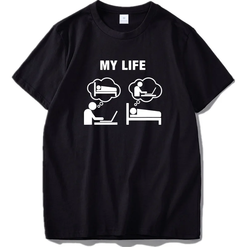 Funny Engineer Life Workaholic Computer Tshirt Science Geek Gifts T Shirt 100% Cotton EU Size Tops Tee Male
Funny Engineer Life Workaholic Computer Tshirt Science Geek Gifts T Shirt 100% Cotton EU Size Tops Tee Male