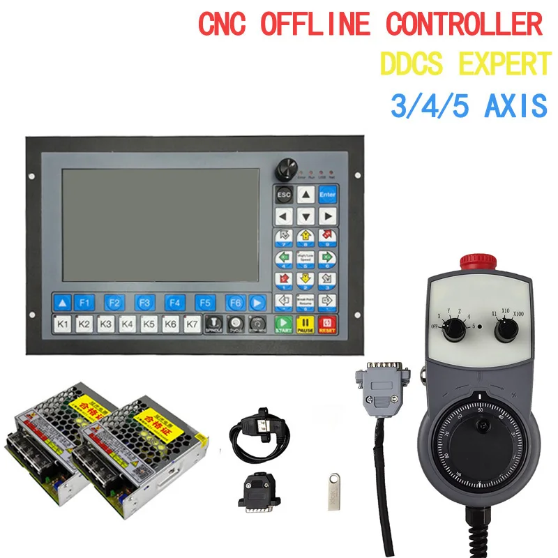 DDCS-EXPERT 3/4/5 Axis CNC Standalone Offline Controller Support Close-loop Stepper/ATC Controller Replace DDCSV3.1 stop MPG
DDCS-EXPERT 3/4/5 Axis CNC Standalone Offline Controller Support Close-loop Stepper/ATC Controller Replace DDCSV3.1 stop MPG