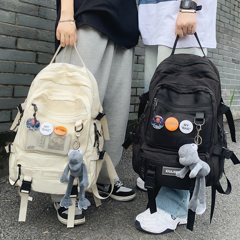 

Школьный ранец для пары, вместительный рюкзак в Корейском стиле, модная дорожная сумка для старших классов и студентов колледжа