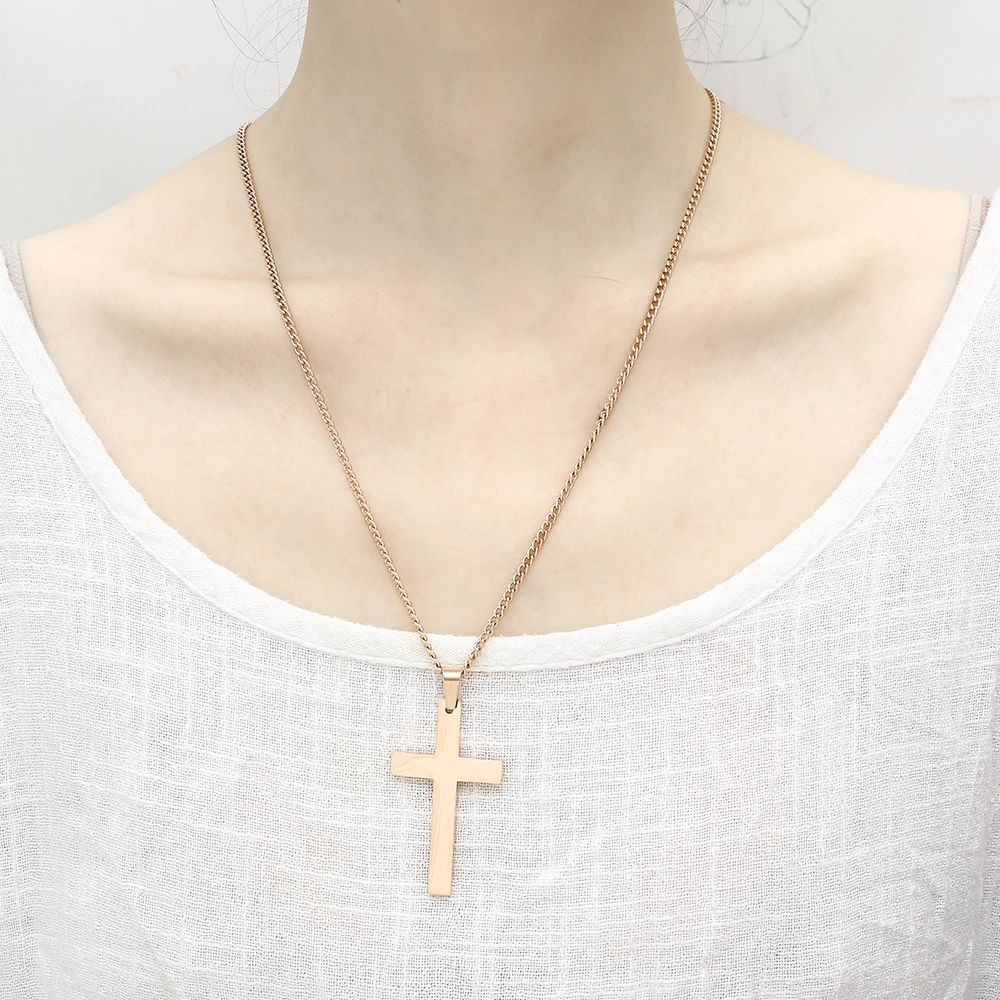 Stainless Steel Cross Necklace for Women Men Vintage Gold Silver Charm Pendant Necklace Jewelry Religious Anniversary 
Stainless Steel Cross Necklace for Women Men Vintage Gold Silver Charm Pendant Necklace Jewelry Religious Anniversary
