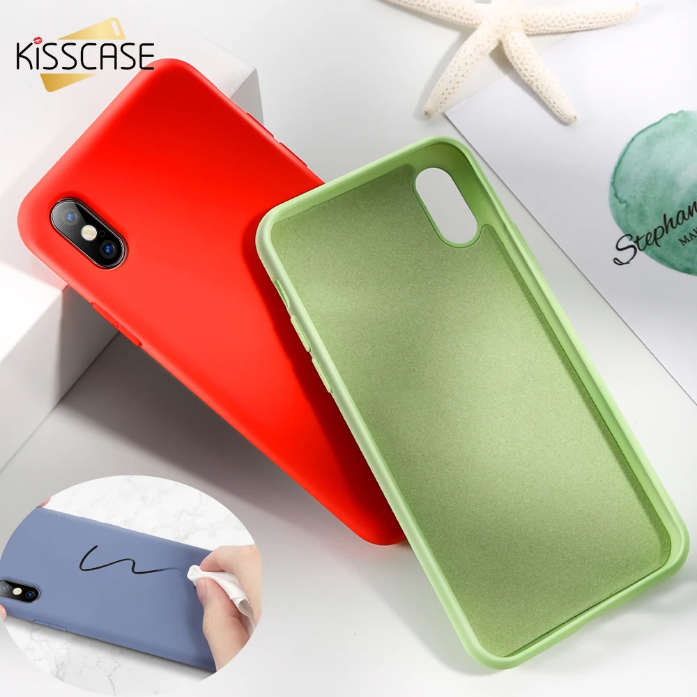 Оригинальный жидкий силиконовый чехол KISSCASE для iphone 11/11 Pro Max мягкая тонкая задняя