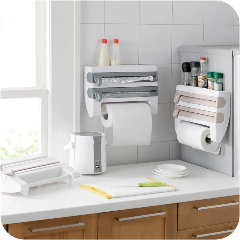 Kitchen Cling Film Storage Rack with Cutter Aluminum Foil Barbecue Paper Rack Paper Towel Rack Towel Storage Rack
Kitchen Cling Film Storage Rack with Cutter Aluminum Foil Barbecue Paper Rack Paper Towel Rack Towel Storage Rack