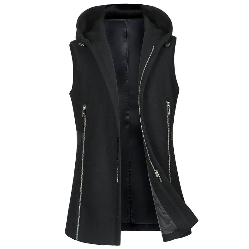 Men Vest Sleeveless Hoodie Plus Size Men Autumn And Winter Wool Woolen Vest Men's Long Coat Zipper Streamer Hooded Vests
Men Vest Sleeveless Hoodie Plus Size Men Autumn And Winter Wool Woolen Vest Men's Long Coat Zipper Streamer Hooded Vests