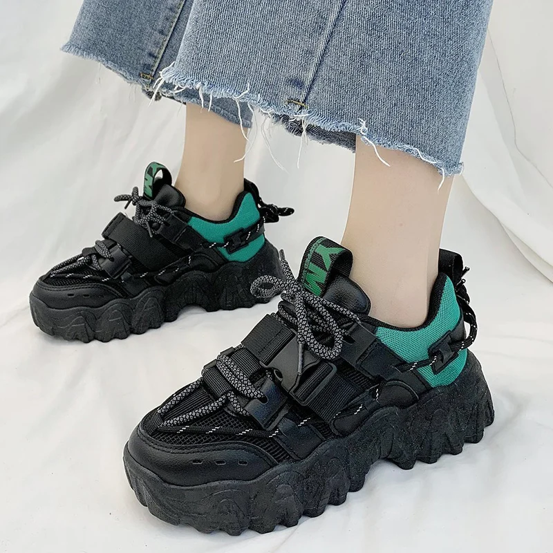 Fashion Buckle Chunky Sneakers Women 2021 Breathable Mesh Thick Sole Platform Sneakers Woman Lace Up Running Casual Shoes
Fashion Buckle Chunky Sneakers Women 2021 Breathable Mesh Thick Sole Platform Sneakers Woman Lace Up Running Casual Shoes