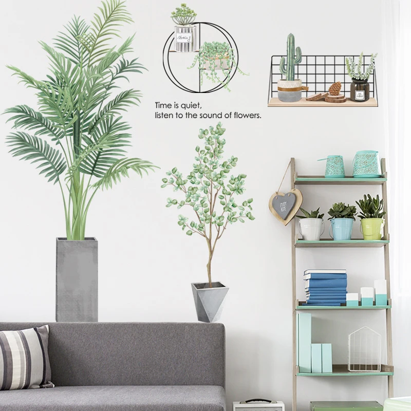 Green Potted Plant Wall Sticker Home Living Room Fresh And Cool Decoration Mural Art Decals Bedroom Background Stickers
Green Potted Plant Wall Sticker Home Living Room Fresh And Cool Decoration Mural Art Decals Bedroom Background Stickers