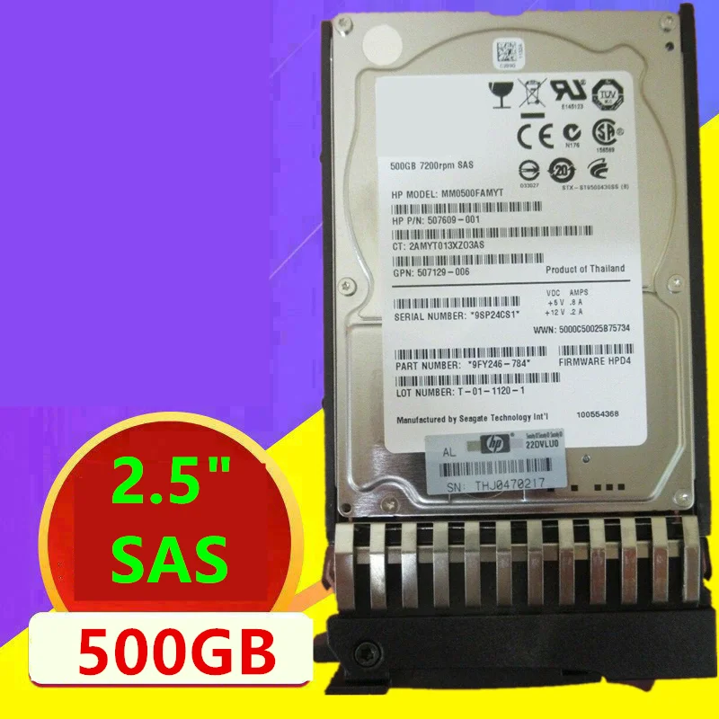 

Original New HDD For HP G7 500GB 2.5" SAS 12 Gb/S 64MB 7200RPM For Internal HDD For Server HDD For 508009-001 507610-B21