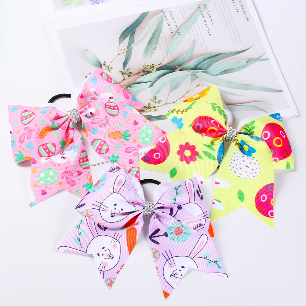 ncmama 7'' Cheer Bows with Elastic Hair Band Fashion Easter Day Printed Rhinestones Bowknot Hair Ropes Scrunchie Accessories
ncmama 7'' Cheer Bows with Elastic Hair Band Fashion Easter Day Printed Rhinestones Bowknot Hair Ropes Scrunchie Accessories