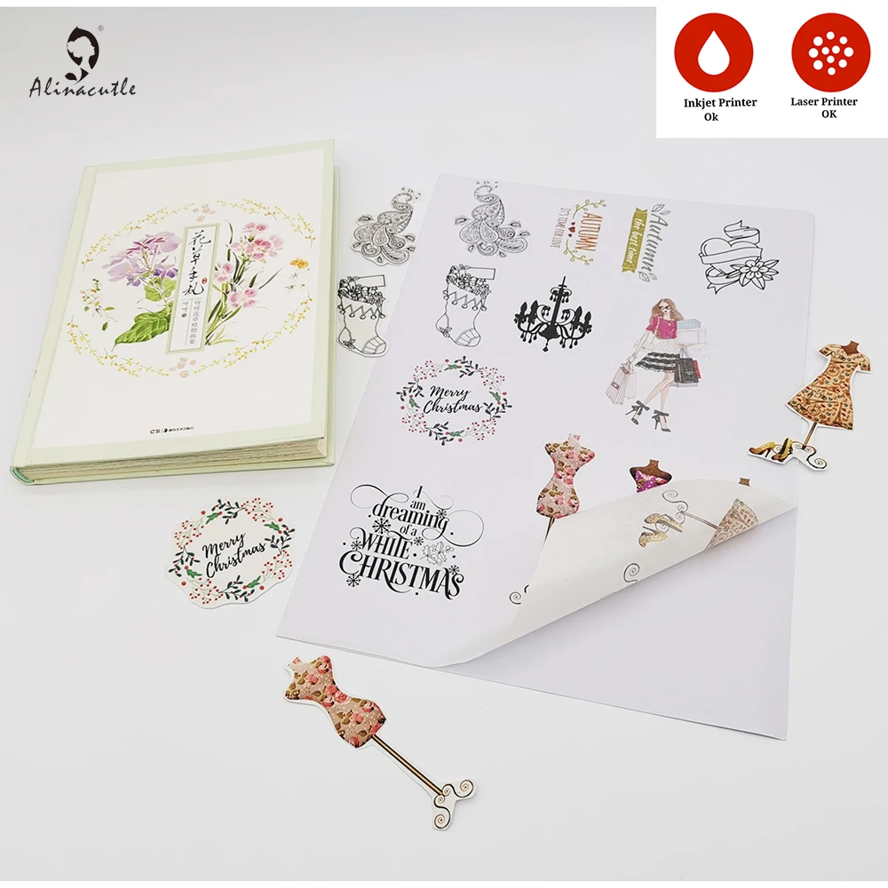 10PC A4 Self-adhesive Mask Paper WASHI Paper Inkjet / Laser Printer DIY Sticker Logo Label Scrapbooking Album Alinacutle
10PC A4 Self-adhesive Mask Paper WASHI Paper Inkjet / Laser Printer DIY Sticker Logo Label Scrapbooking Album Alinacutle