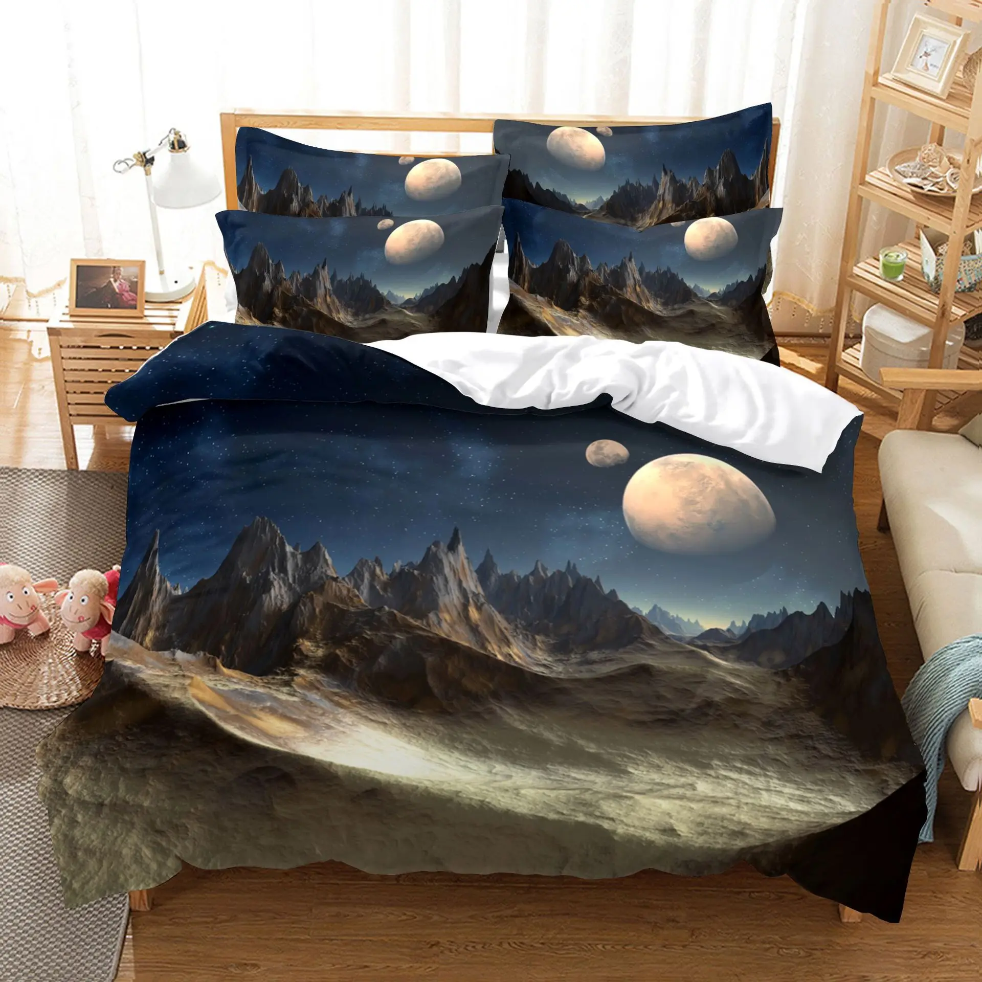 3pcs mountain giraffe Warrior Sunima Bedding Set 3D Duvet Cover Set Home Textile Luxury European Lines Bedding Set King Size
3pcs mountain giraffe Warrior Sunima Bedding Set 3D Duvet Cover Set Home Textile Luxury European Lines Bedding Set King Size