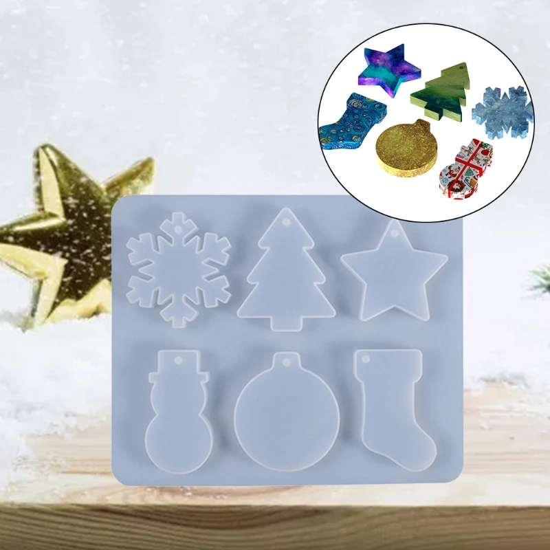 Christmas Snowflake Snowman Epoxy Resin Mold Pendants Ornaments Silicone Mould DIY Crafts Home Decorations Jewelry Casting
Christmas Snowflake Snowman Epoxy Resin Mold Pendants Ornaments Silicone Mould DIY Crafts Home Decorations Jewelry Casting