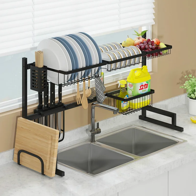 Thick stainless steel kitchen accessories organizer strong load-bearing dishes chopsticks storage racks retractable shelf
Thick stainless steel kitchen accessories organizer strong load-bearing dishes chopsticks storage racks retractable shelf