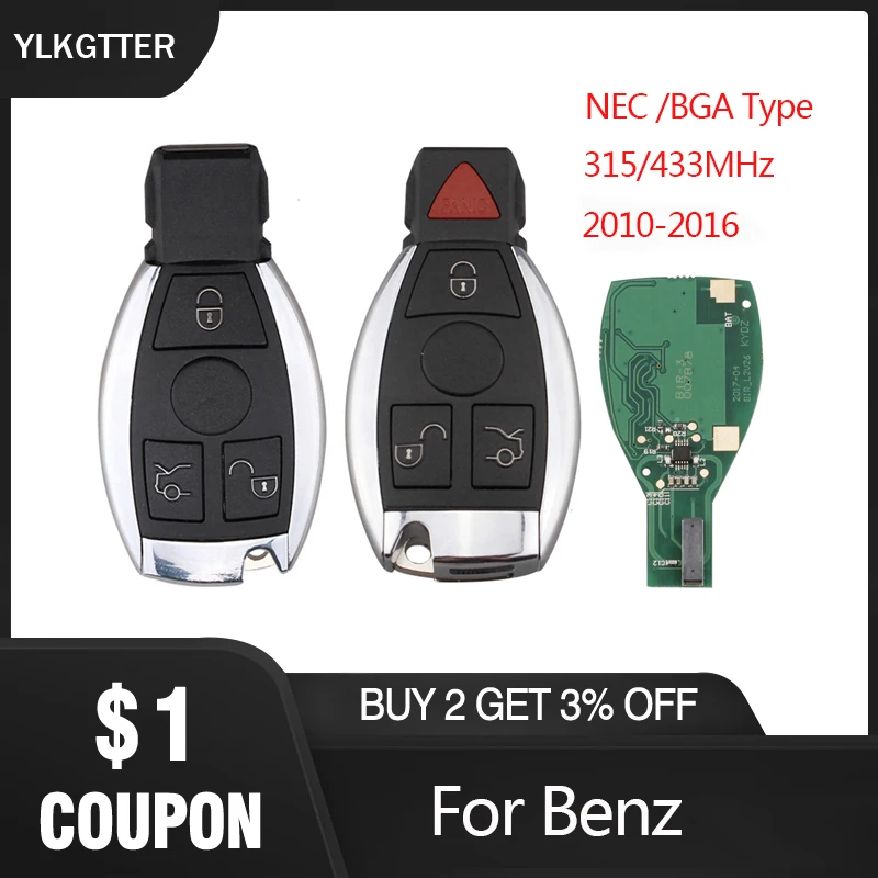 YLKGTTER 315/433MHz Smart Remote Key for Mercedes Benz E-CLASS BlueTec AMG CDI 4MATIC E220 E200 E250 E300 E350 E400 E500 
YLKGTTER 315/433MHz Smart Remote Key for Mercedes Benz E-CLASS BlueTec AMG CDI 4MATIC E220 E200 E250 E300 E350 E400 E500