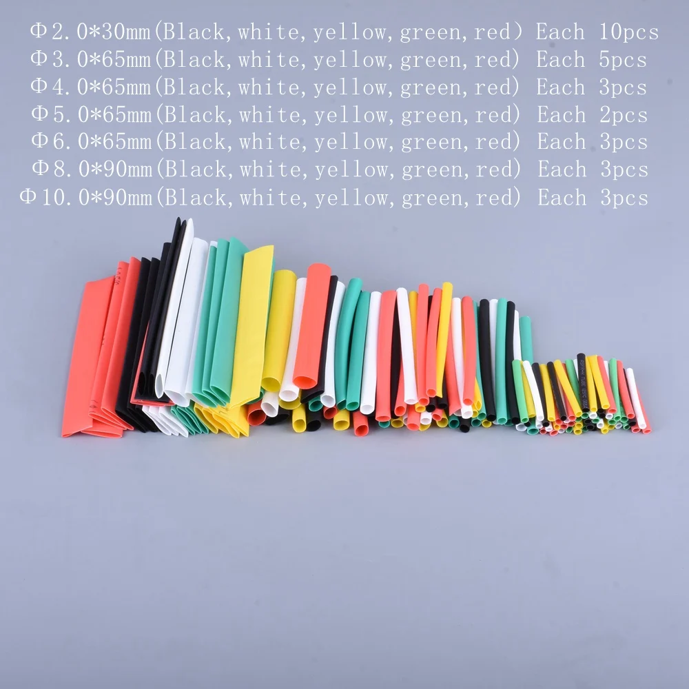 free shipping 140pcs colours Polyolefin Shrinking Assorted 2:1 Heat Shrink Tube Wire Cable Insulated Sleeving Tubing Set
free shipping 140pcs colours Polyolefin Shrinking Assorted 2:1 Heat Shrink Tube Wire Cable Insulated Sleeving Tubing Set