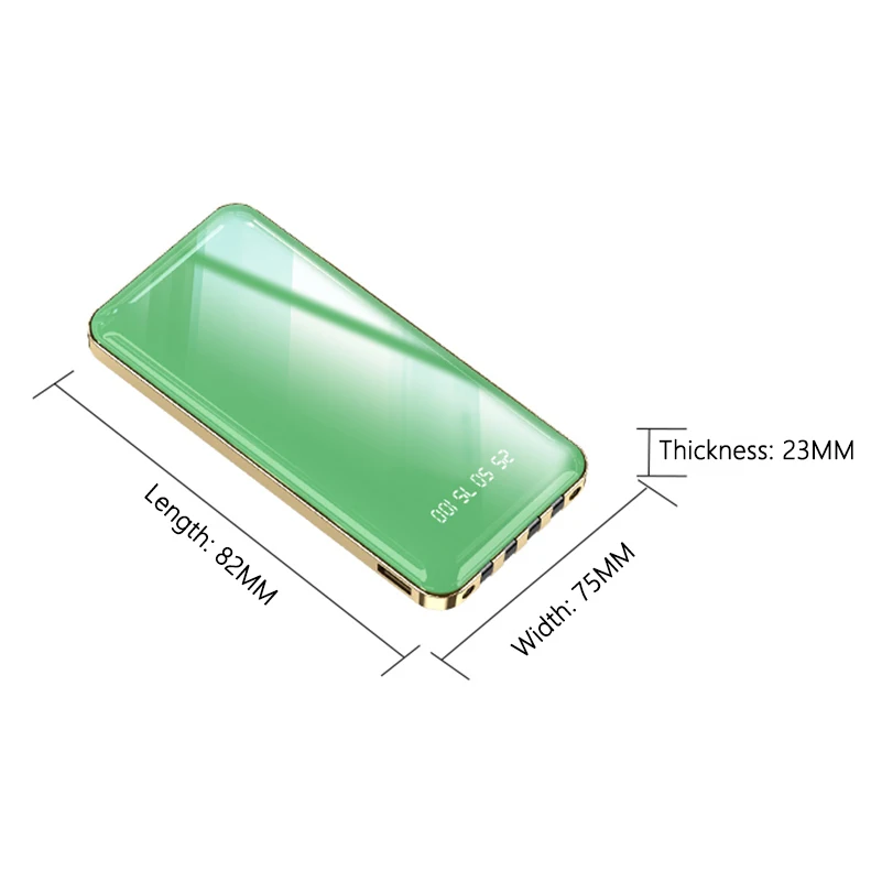20000mAh Power Bank Portable Charger Mirror Screen LED Display Powerbank External Battery Pack Poverbank for Smart Mobile Phone
20000mAh Power Bank Portable Charger Mirror Screen LED Display Powerbank External Battery Pack Poverbank for Smart Mobile Phone
