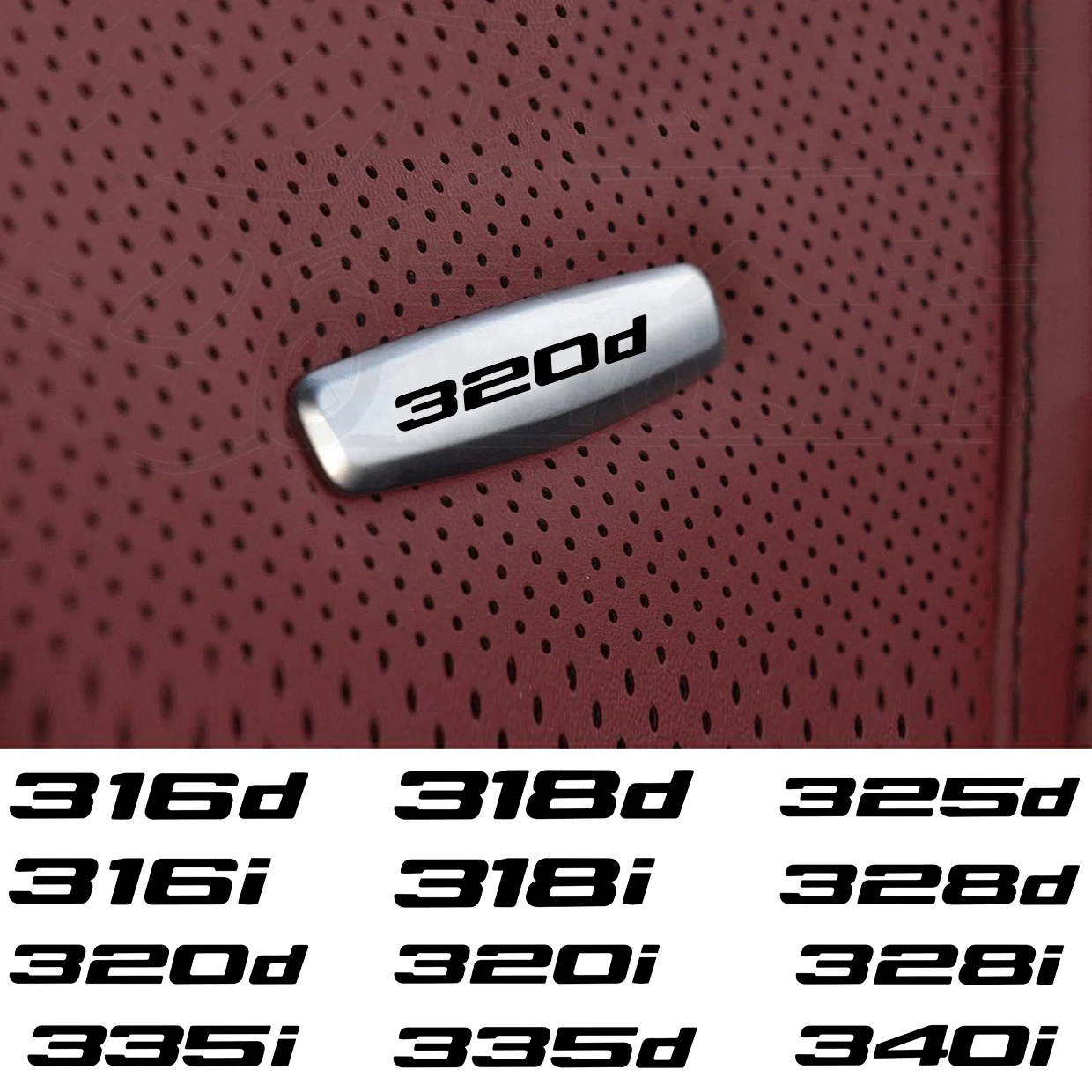 Наклейки для тюнинга передних сидений металлические значки BMW 340d 335d 330d 328d 325d 320d 318d